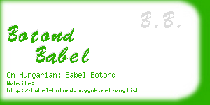 botond babel business card